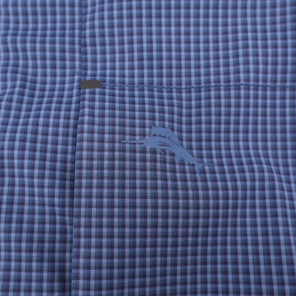 Tommy Bahama Sz XL Windbreaker Vest Blue Zip Lightweight Pocket Golf Performance